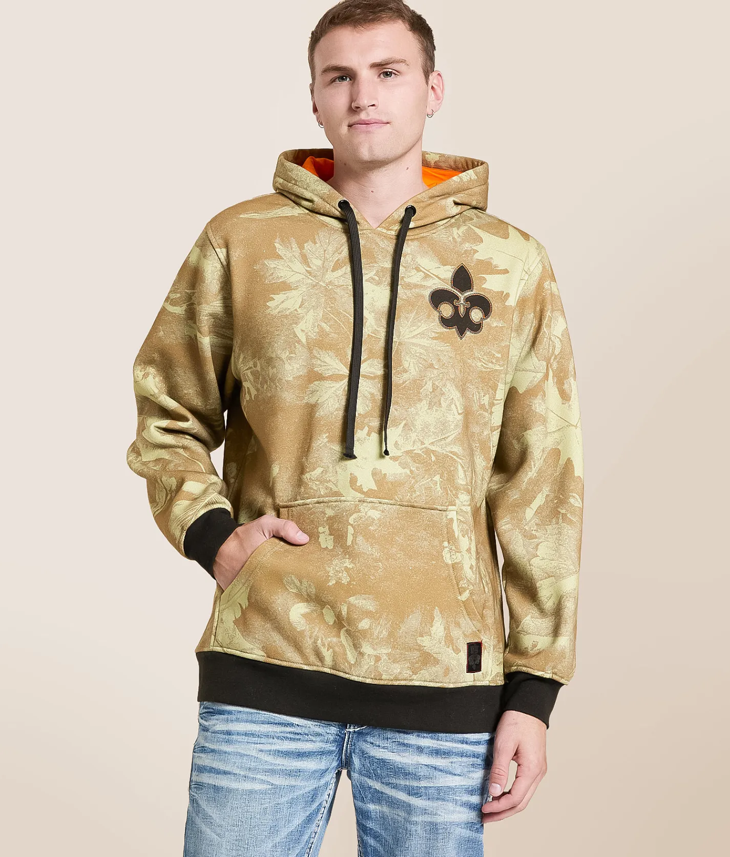 Rock Revival Kayce Camo Hooded Sweatshirt Tan Best