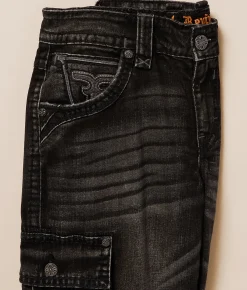 Jeans | Rock Revival Keegan Relaxed Straight Cargo Stretch Jean Keegan E204