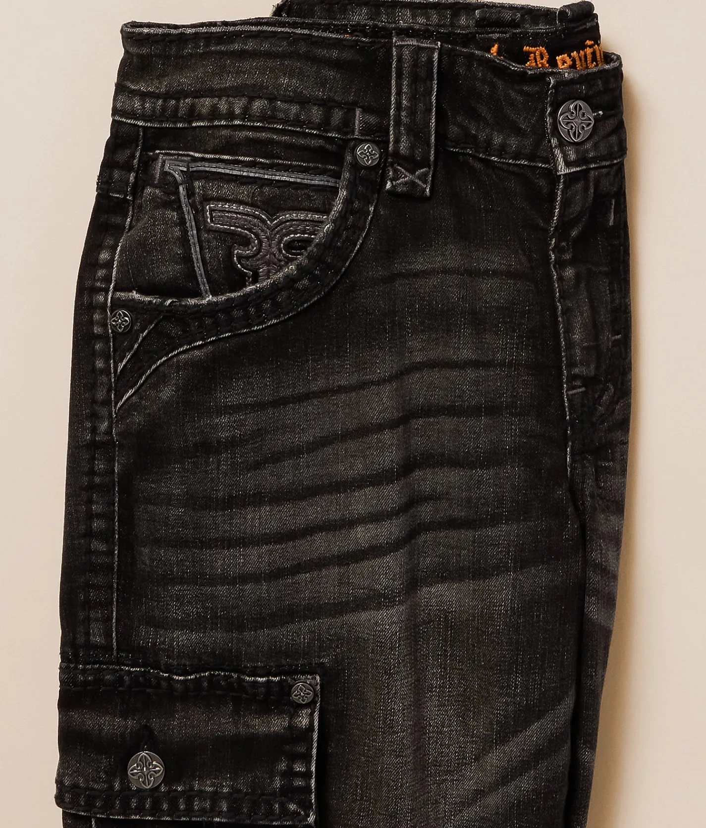 Jeans | Rock Revival Keegan Relaxed Straight Cargo Stretch Jean Keegan E204