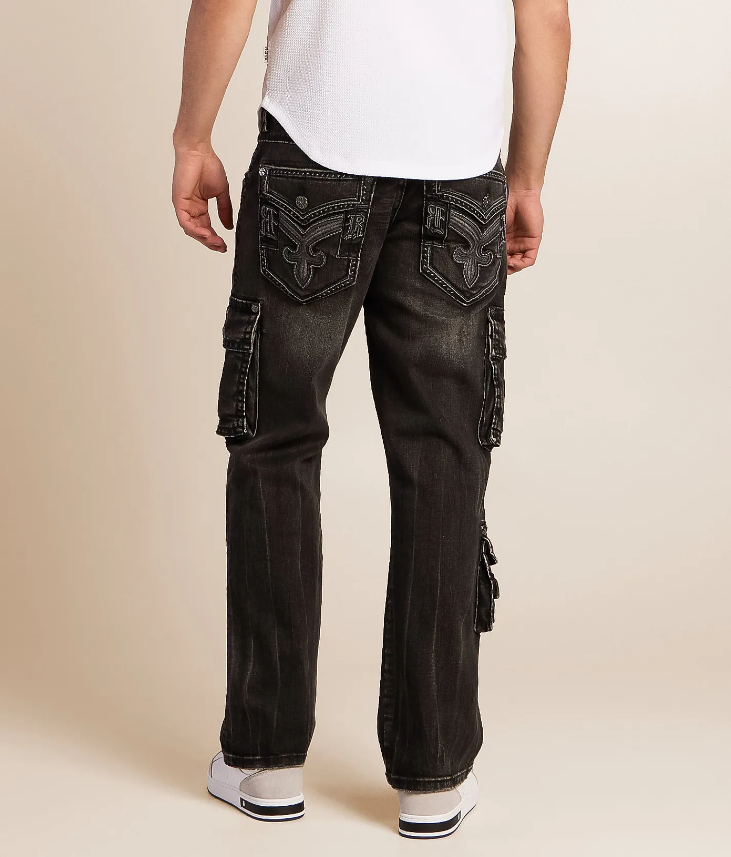 Jeans | Rock Revival Keegan Relaxed Straight Cargo Stretch Jean Keegan E204