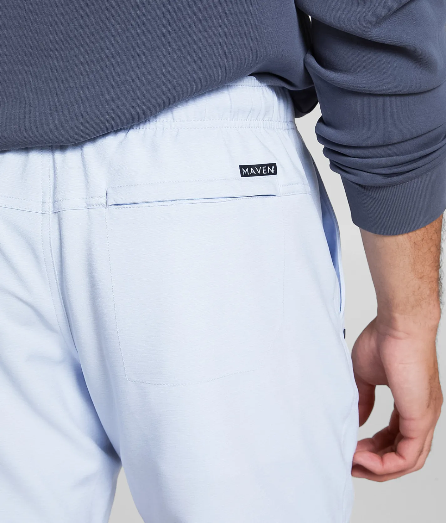 Bottoms|Activewear | Maven Co-op Keel Performance Stretch Short Light Blue