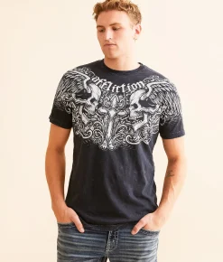 Affliction Keeper T-Shirt Black Lava Wash