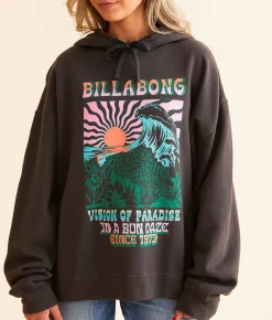 Billabong Keep It Up Hooded Sweatshirt Black Sands New