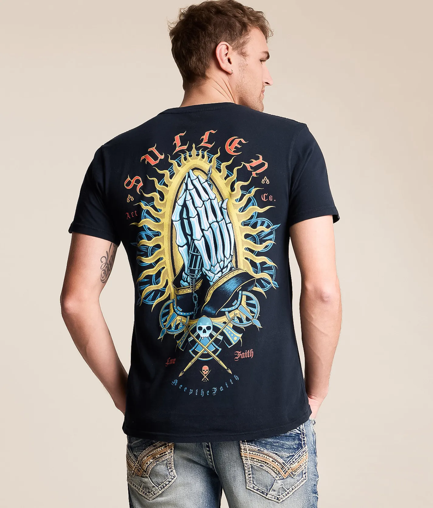 Sullen Keep The Faith T-Shirt Obsidian