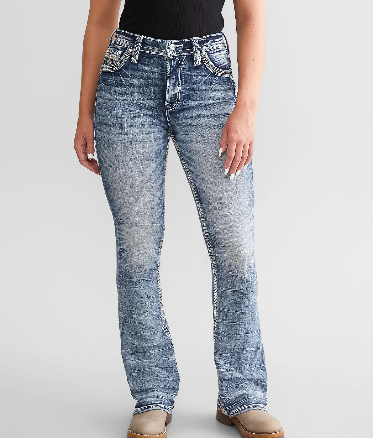 Rock Revival Kelcie Curvy High Rise Boot Stretch Jean Kelcie HB210 Discount