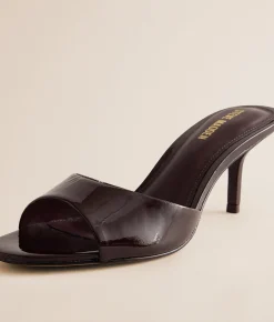 Steve Madden Kendrix Leather Heeled Sandal Brown Leather Outlet