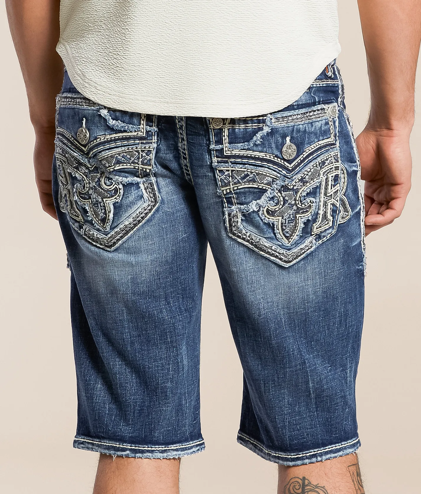 Bottoms|Shorts | Rock Revival Kenton 14" Stretch Short Kenton H201