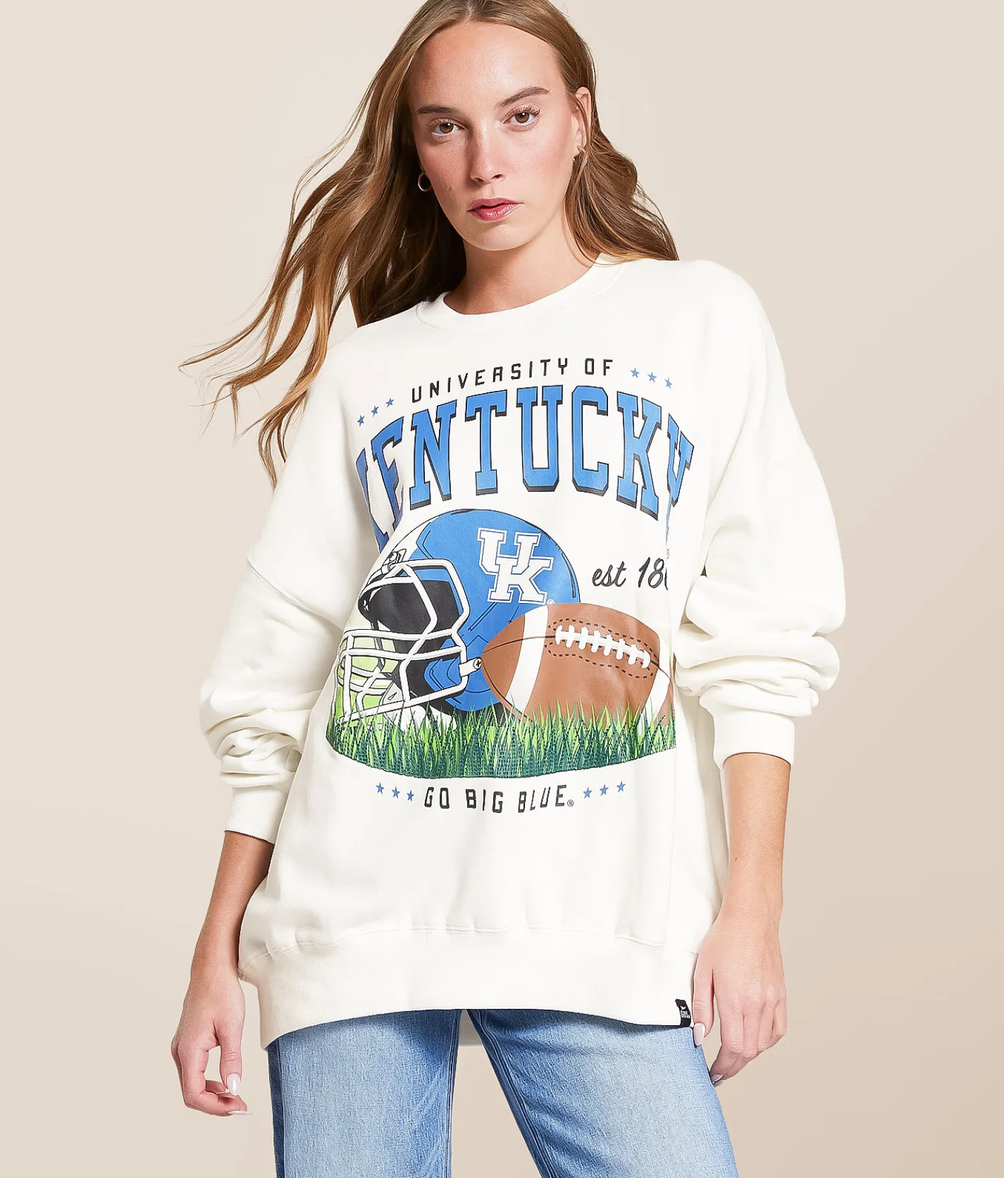 Gameday SOCIAL® Kentucky Football Oversized Pullover White Best