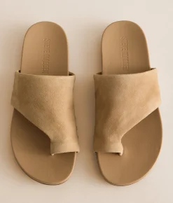 Steve Madden Kessey Leather Sandal Sand Suede Clearance