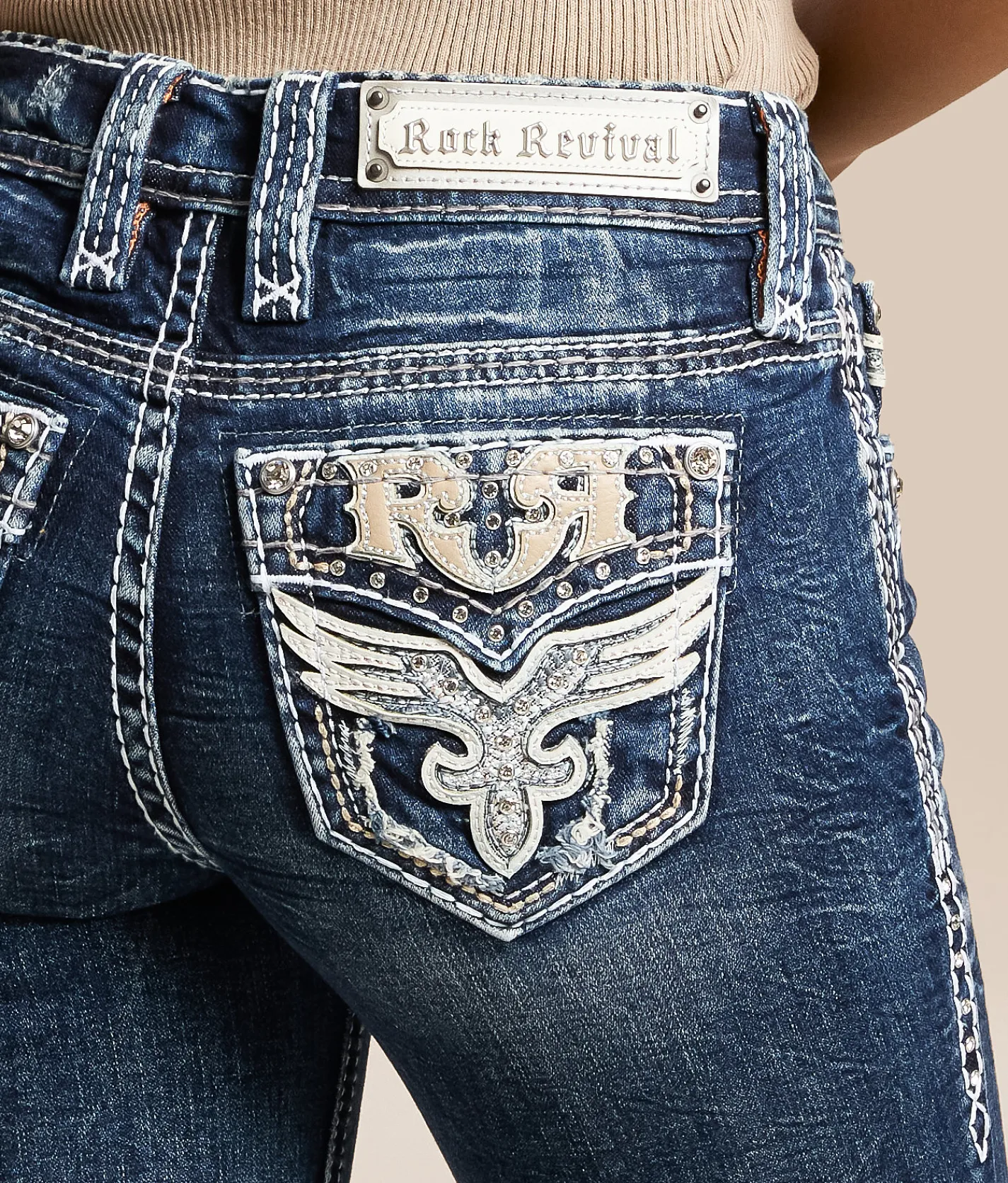 Jeans|New Jeans | Rock Revival Kiella Mid-Rise Boot Stretch Jean Kiella MB202