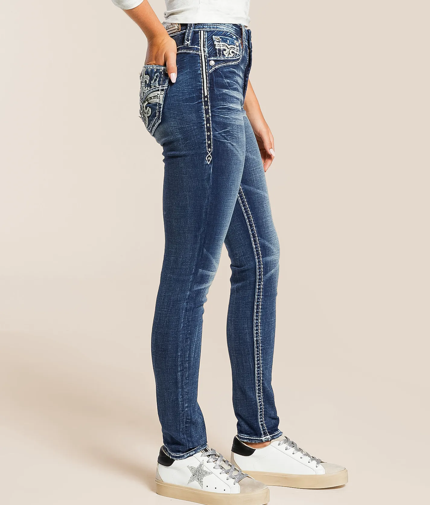 Rock Revival Kimberly Curvy High Rise Skinny Stretch Jean Kimberly HS203 Discount