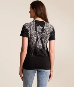 Affliction Kingdom T-Shirt Black Lava Wash Sale