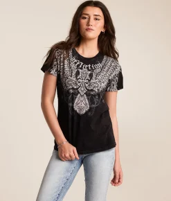 Affliction Kingdom T-Shirt Black Lava Wash Sale