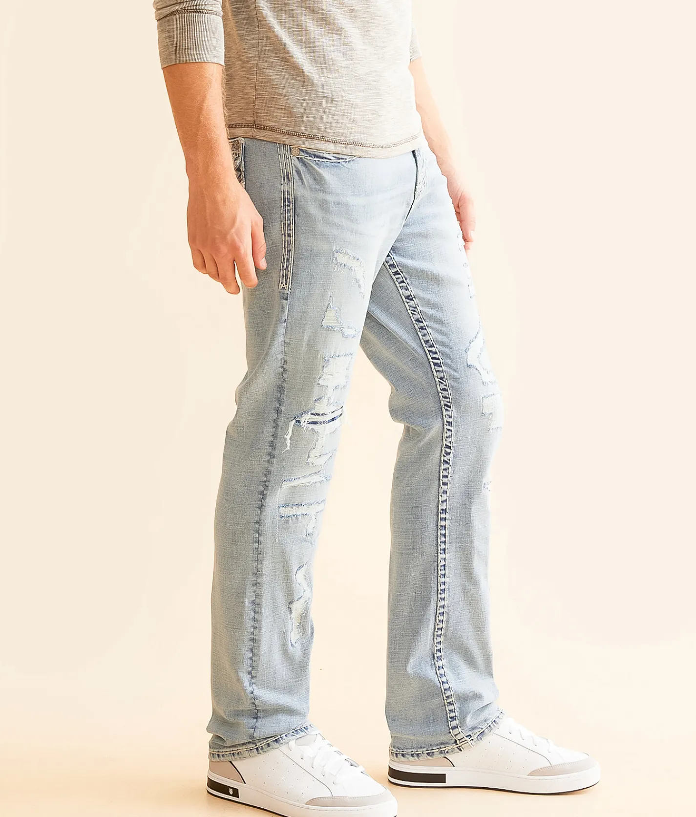 Bottoms | Ace High King Straight Stretch Jean Blaze