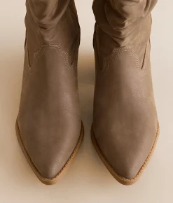 Shoes | Oasis Society Kit Slouchy Western Boot Dark Taupe