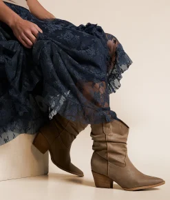 Shoes | Oasis Society Kit Slouchy Western Boot Dark Taupe