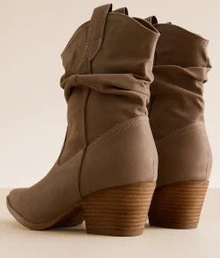 Shoes | Oasis Society Kit Slouchy Western Boot Dark Taupe
