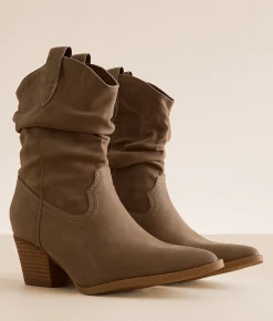 Shoes | Oasis Society Kit Slouchy Western Boot Dark Taupe
