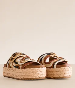 Shoes | Steve Madden Klare Crochet Flatform Sandal Brown Multi