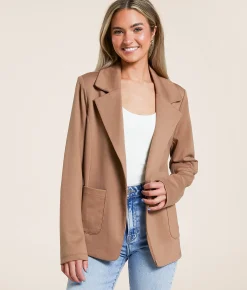 Stoosh Knit Blazer DK Taupe
