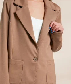 Stoosh Knit Blazer DK Taupe