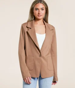 Stoosh Knit Blazer DK Taupe
