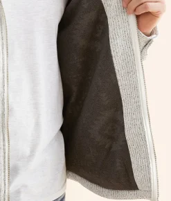 Coats & Jackets | Departwest Knit Hooded Shacket White Grey