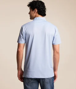 J.B. Holt Knit Performance Polo Stone Blue Sale