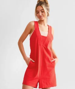 Rompers & Jumpsuits | BKE Knit Romper Tomato
