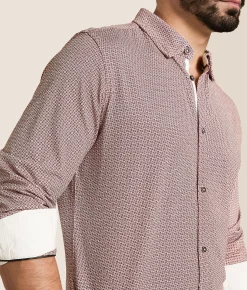 J.B. Holt Knit Standard Performance Shirt White Burgundy Online