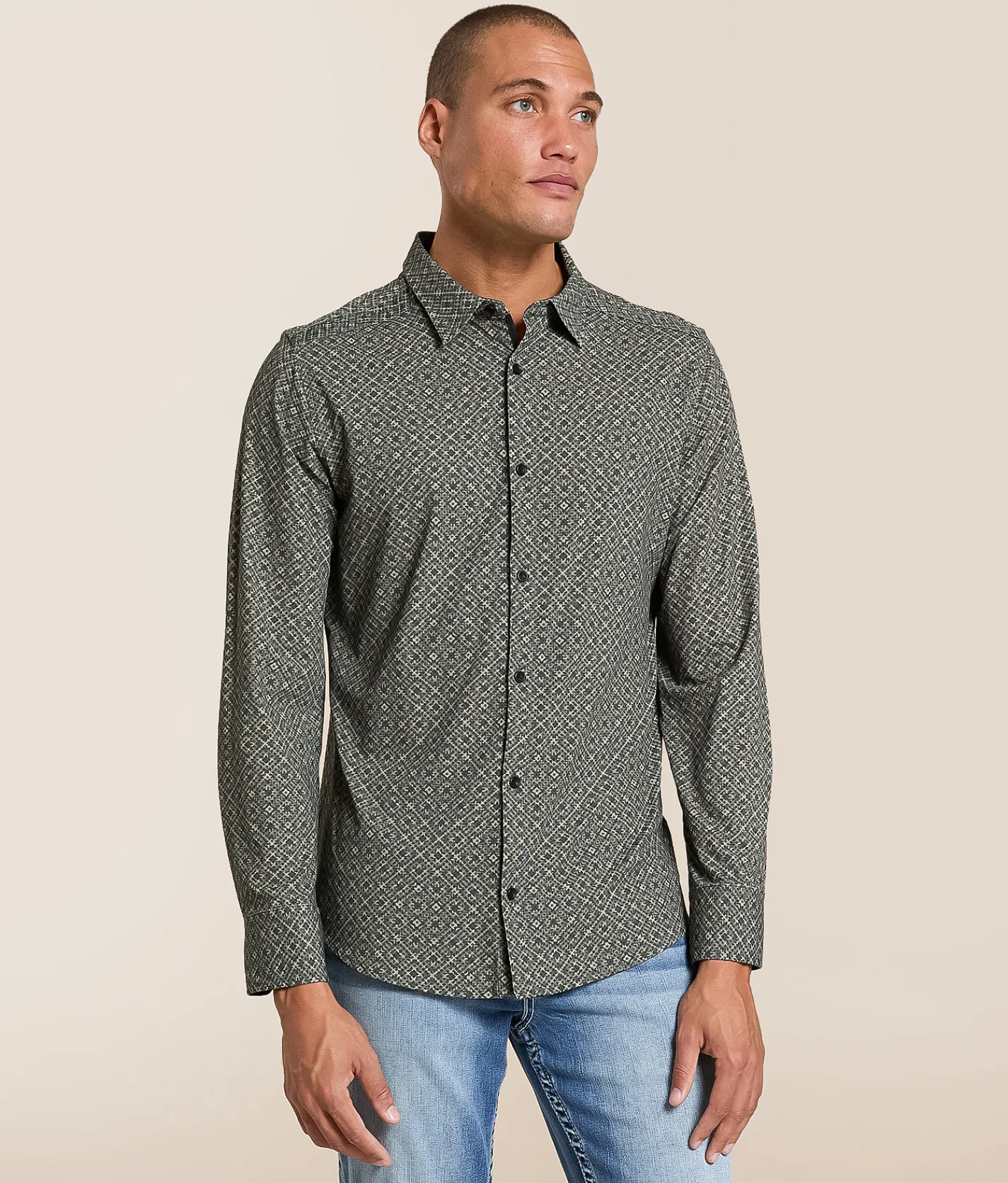 Tops | J.B. Holt Knit Standard Performance Shirt Grey Tan