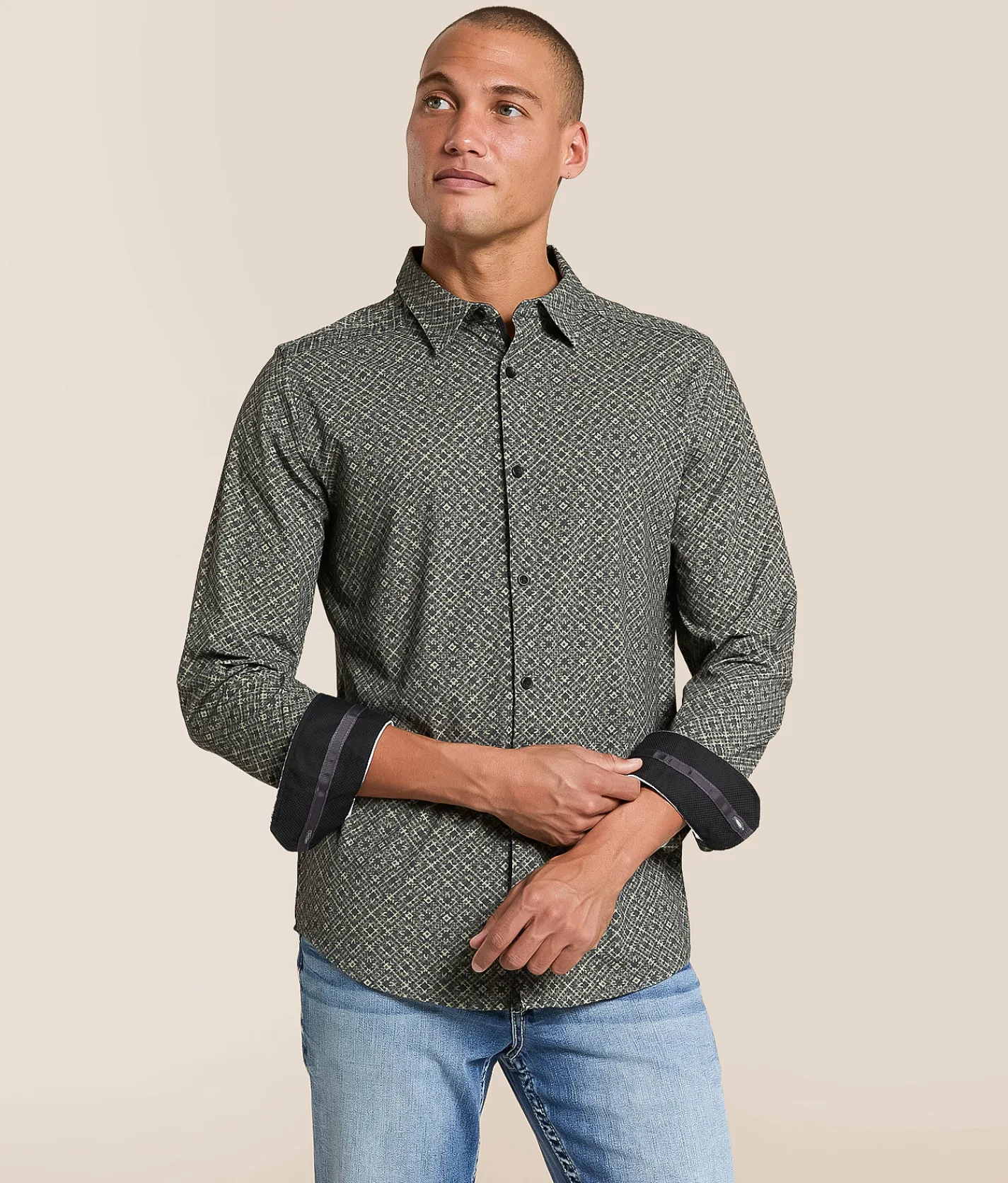 Tops | J.B. Holt Knit Standard Performance Shirt Grey Tan