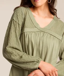 Daytrip Knit Textured Top Tea Discount