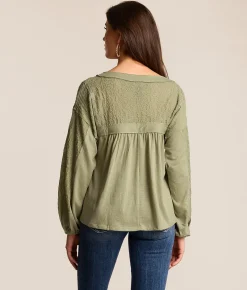 Daytrip Knit Textured Top Tea Discount