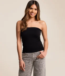 Tops | FITZ + EDDI Knit Tube Top Nouvean Navy
