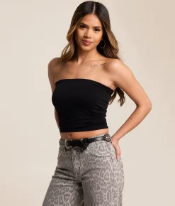 Tops | FITZ + EDDI Knit Tube Top Nouvean Navy