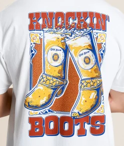 Graphic T-Shirts | Old Row Knockin' Boots T-Shirt White