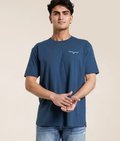 Kimes Ranch Knot T-Shirt Blue Jean New