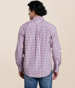 Tops | Fieldstone Knox Plaid Shirt Red Navy White