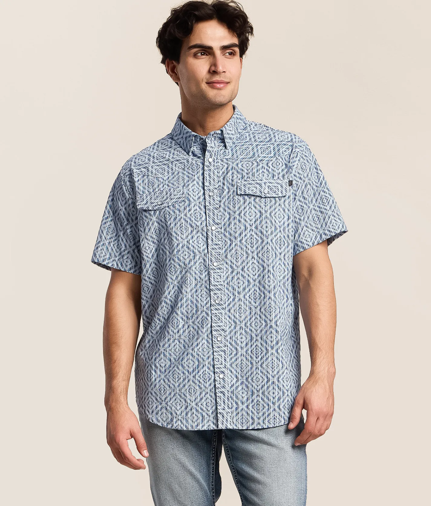 Rock & Roll Denim Koe TEK Stretch Shirt Blue Clearance