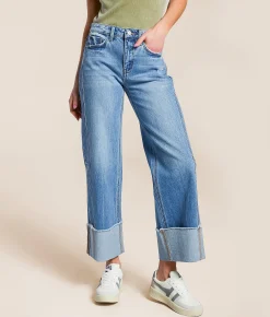Bottoms | VERVET by Flying Monkey Kris Baggy Cropped Wide Leg Jean Gratifies