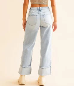 Jeans | VERVET by Flying Monkey Kris Baggy Cropped Wide Leg Jean Streamlined