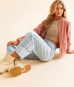 Jeans | VERVET by Flying Monkey Kris Baggy Cropped Wide Leg Jean Streamlined