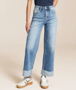 VERVET by Flying Monkey Kris Baggy Cropped Wide Leg Jean Insight New