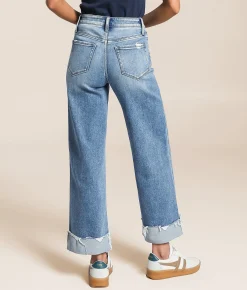 VERVET by Flying Monkey Kris Baggy Cropped Wide Leg Jean Insight New