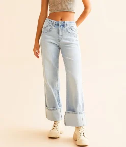 VERVET by Flying Monkey Kris Baggy Cropped Wide Leg Jean Streamlined Outlet