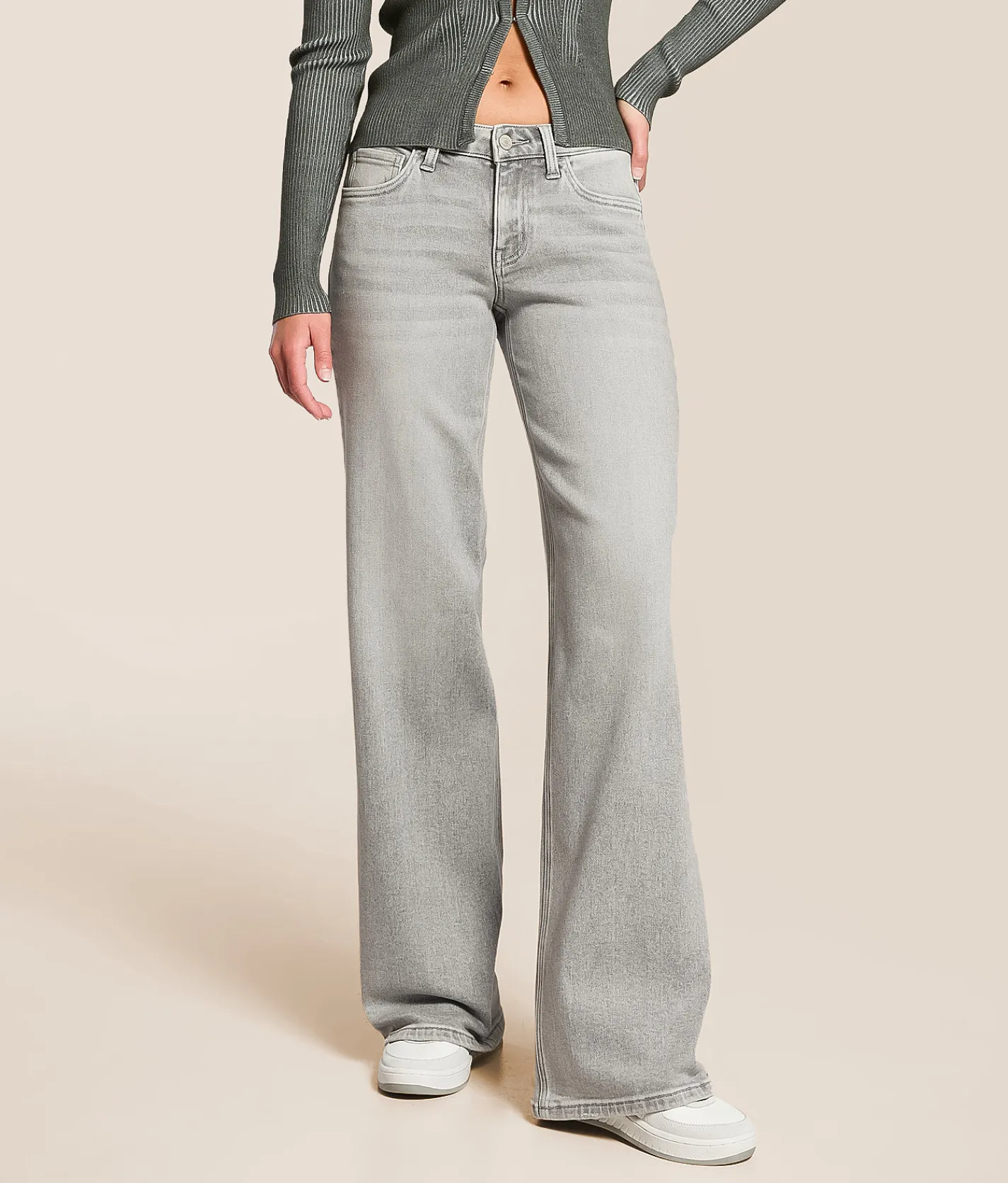 VERVET by Flying Monkey Kris Baggy Low Rise Stretch Jean Beaming New