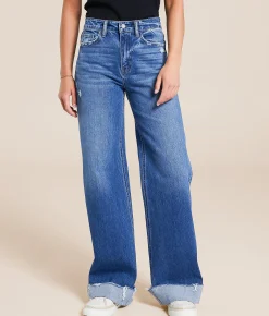 VERVET by Flying Monkey Kris Baggy Wide Leg Cuffed Jean Brilliance Clearance