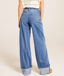 VERVET by Flying Monkey Kris Baggy Wide Leg Cuffed Jean Vibrance Best