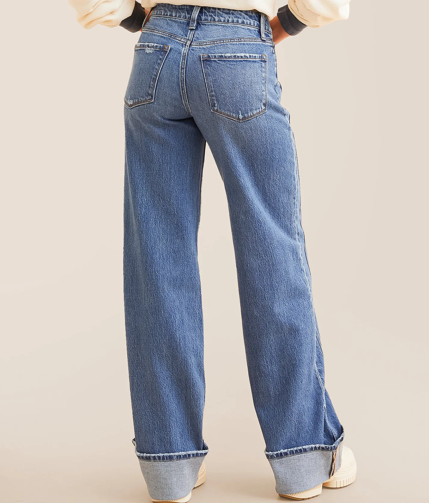 VERVET by Flying Monkey Kris Baggy Wide Leg Jean Shine Outlet